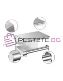 Метална поставка за тоалетна хартия с рафт за телефон за баня